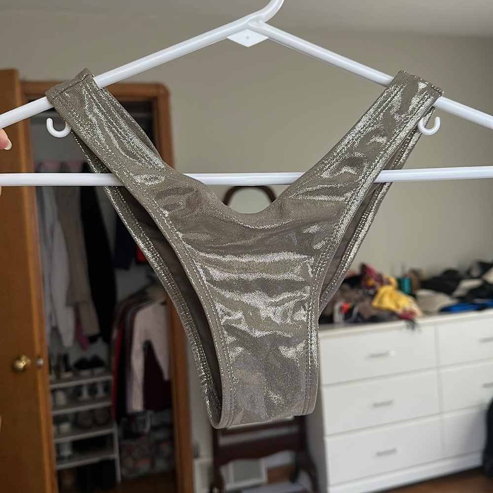 Shiny metallic bikini bottoms from target.